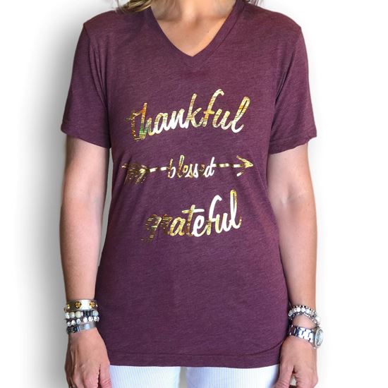 Picture of Thankful, Blessed, Grateful T-Shirt